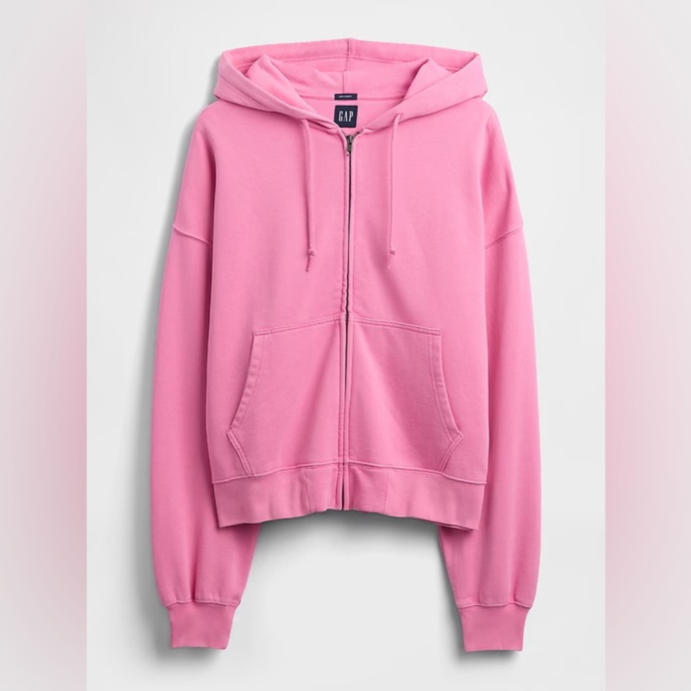 Adult Heavyweight Oversized Crop Zip Hoodie